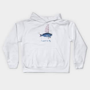 I want to fly Kids Hoodie